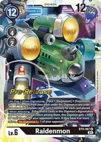 Raidenmon - X Record Pre-Release Cards - Digimon Card Game card