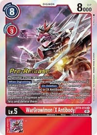 WarGrowlmon (X Antibody) - X Record Pre-Release Cards - Digimon Card Game card