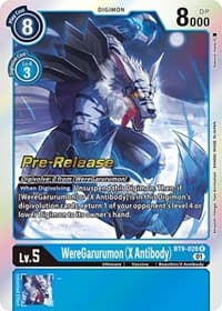WereGarurumon (X Antibody) - X Record Pre-Release Cards - Digimon Card Game card