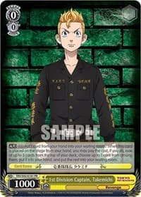 1st Division Captain, Takemichi - Tokyo Revengers - Weiss Schwarz card