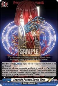 Legends Passed Down, Thor - D-TB02: Record of Ragnarok - Cardfight Vanguard card