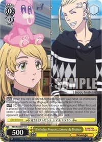 Birthday Present, Emma & Draken - Tokyo Revengers - Weiss Schwarz card