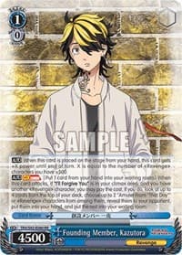 Founding Member, Kazutora - Tokyo Revengers - Weiss Schwarz card