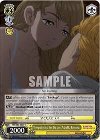 Impatient to Be an Adult, Emma - Tokyo Revengers - Weiss Schwarz card