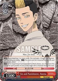 Sin and Punishment, Hanma - Tokyo Revengers - Weiss Schwarz card