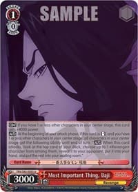 Most Important Thing, Baji - Tokyo Revengers - Weiss Schwarz card