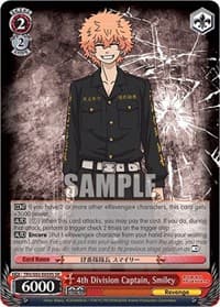 4th Division Captain, Smiley (SR) - Tokyo Revengers - Weiss Schwarz card