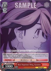 Most Important Thing, Kazutora - Tokyo Revengers - Weiss Schwarz card