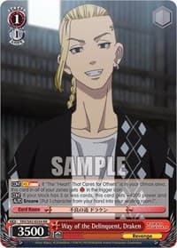 Way of the Delinquent, Draken - Tokyo Revengers - Weiss Schwarz card