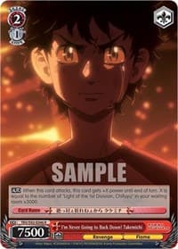 I'm Never Going to Back Down! Takemichi - Tokyo Revengers - Weiss Schwarz card