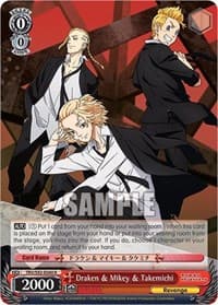 Draken & Mikey & Takemichi - Tokyo Revengers - Weiss Schwarz card