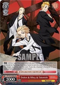 Draken & Mikey & Takemichi (SR) - Tokyo Revengers - Weiss Schwarz card