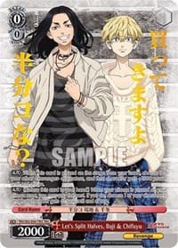 Let's Split Halves, Baji & Chifuyu (TRV) - Tokyo Revengers - Weiss Schwarz card