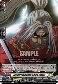 Fastest Prediction, Kojiro Sasaki - D-TB02: Record of Ragnarok - Cardfight Vanguard card