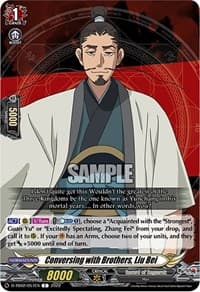 Conversing with Brothers, Liu Bei - D-TB02: Record of Ragnarok - Cardfight Vanguard card