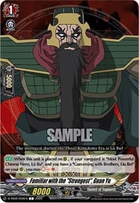 Familiar with the "Strongest", Guan Yu - D-TB02: Record of Ragnarok - Cardfight Vanguard card