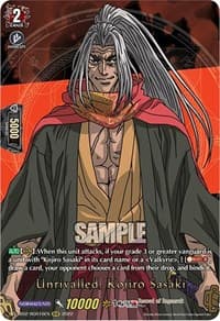 Unrivalled, Kojiro Sasaki (RGR) - D-TB02: Record of Ragnarok - Cardfight Vanguard card