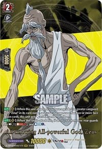 All-knowing All-powerful God, Zeus (RGR) - D-TB02: Record of Ragnarok - Cardfight Vanguard card