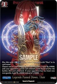 Legends Passed Down, Thor (RGR) - D-TB02: Record of Ragnarok - Cardfight Vanguard card