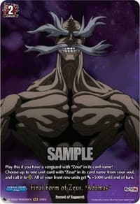 Final Form of Zeus, "Adamas" (RGR) - D-TB02: Record of Ragnarok - Cardfight Vanguard card