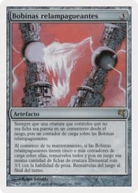 Lightning Coils (Spanish) - "Bobinas relampagueantes" - Magic Encyclopedia 2005 (Salvat/Hachette) - Magic: The Gathering card