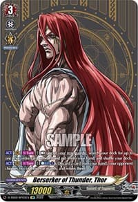 Berserker of Thunder, Thor (SP) - D-TB02: Record of Ragnarok - Cardfight Vanguard card