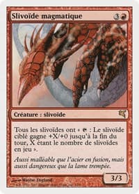Magma Sliver (French) - "Slivoïde magmatique" - Magic Encyclopedia 2005 (Salvat/Hachette) - Magic: The Gathering card