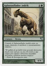 Indrik Stomphowler (Spanish) - "Aplastaullador indrik" - Magic Encyclopedia 2005 (Salvat/Hachette) - Magic: The Gathering card