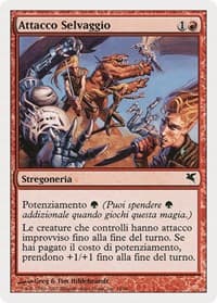 Savage Offensive (Italian) - "Attacco Selvaggio" - Magic Encyclopedia 2005 (Salvat/Hachette) - Magic: The Gathering card