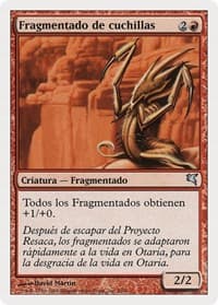 Blade Sliver (Spanish) - "Fragmentado de cuchillas" - Magic Encyclopedia 2005 (Salvat/Hachette) - Magic: The Gathering card