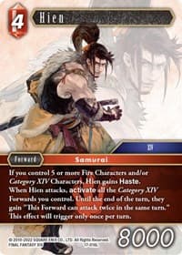 Hien - Rebellion's Call - Final Fantasy TCG card
