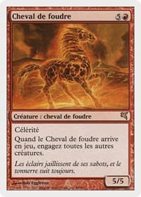 Thundermare (French) - "Cheval de foudre" - Magic Encyclopedia 2005 (Salvat/Hachette) - Magic: The Gathering card