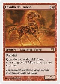 Thundermare (Italian) - "Cavallo del Tuono" - Magic Encyclopedia 2005 (Salvat/Hachette) - Magic: The Gathering card