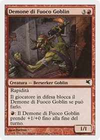 Goblin Fire Fiend (Italian) - "Demone di Fuoco Goblin" - Magic Encyclopedia 2005 (Salvat/Hachette) - Magic: The Gathering card