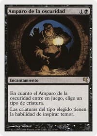 Cover of Darkness (Spanish) - "Amparo de la oscuridad" - Magic Encyclopedia 2005 (Salvat/Hachette) - Magic: The Gathering card