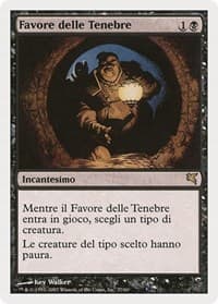 Cover of Darkness (Italian) - "Favore delle Tenebre" - Magic Encyclopedia 2005 (Salvat/Hachette) - Magic: The Gathering card