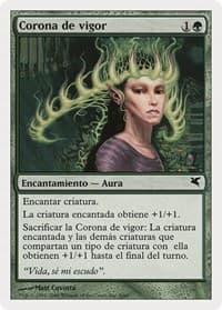 Crown of Vigor (Spanish) - "Corona de vigor" - Magic Encyclopedia 2005 (Salvat/Hachette) - Magic: The Gathering card