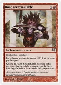 Undying Rage (French) - "Rage inextinguible" - Magic Encyclopedia 2005 (Salvat/Hachette) - Magic: The Gathering card