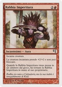 Undying Rage (Italian) - "Rabbia Imperitura" - Magic Encyclopedia 2005 (Salvat/Hachette) - Magic: The Gathering card