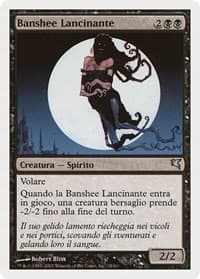 Keening Banshee (Italian) - "Banshee Lancinante" - Magic Encyclopedia 2005 (Salvat/Hachette) - Magic: The Gathering card