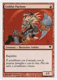 Raging Goblin (Italian) - "Goblin Furioso" - Magic Encyclopedia 2005 (Salvat/Hachette) - Magic: The Gathering card