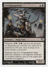 Throat Slitter (Spanish) - "Cortagargantas" - Magic Encyclopedia 2005 (Salvat/Hachette) - Magic: The Gathering card