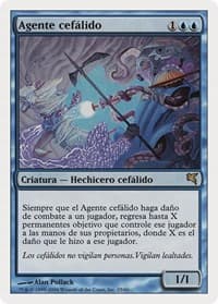 Cephalid Constable (Spanish) - "Agente cefálido" - Magic Encyclopedia 2005 (Salvat/Hachette) - Magic: The Gathering card