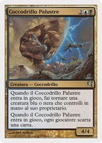 Marsh Crocodile (Italian) - "Coccodrillo Palustre" - Magic Encyclopedia 2005 (Salvat/Hachette) - Magic: The Gathering card
