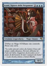 Azami, Lady of Scrolls (Italian) - "Azami, Signora delle Pergamene" - Magic Encyclopedia 2005 (Salvat/Hachette) - Magic: The Gathering card