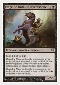 Nightscape Battlemage (French) - "Mage de bataille nyctasophe" - Magic Encyclopedia 2005 (Salvat/Hachette) - Magic: The Gathering card