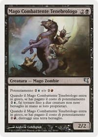 Nightscape Battlemage (Italian) - "Mago Combattente Tenebrologo" - Magic Encyclopedia 2005 (Salvat/Hachette) - Magic: The Gathering card