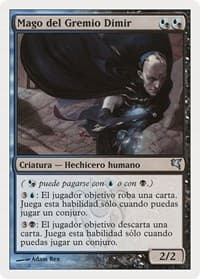 Dimir Guildmage (Spanish) - "Mago del Gremio Dimir" - Magic Encyclopedia 2005 (Salvat/Hachette) - Magic: The Gathering card
