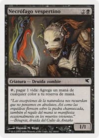 Vesper Ghoul (Spanish) - "Necrófago vespertino" - Magic Encyclopedia 2005 (Salvat/Hachette) - Magic: The Gathering card