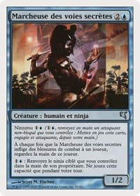 Walker of Secret Ways (French) - "Marcheuse des voies secrètes" - Magic Encyclopedia 2005 (Salvat/Hachette) - Magic: The Gathering card